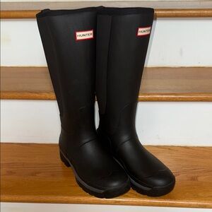 New Women’s Size 10 Hunter Hybrid Balmoral Black Rain Boots
